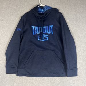 Tapout Pullover Shirt Men's Large Camo Blue Hoodie Logo Long Sleeve